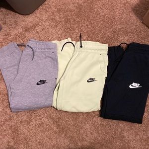 Youth Nike joggers - Size M - 3 pairs - Grey, Black and Lime green
